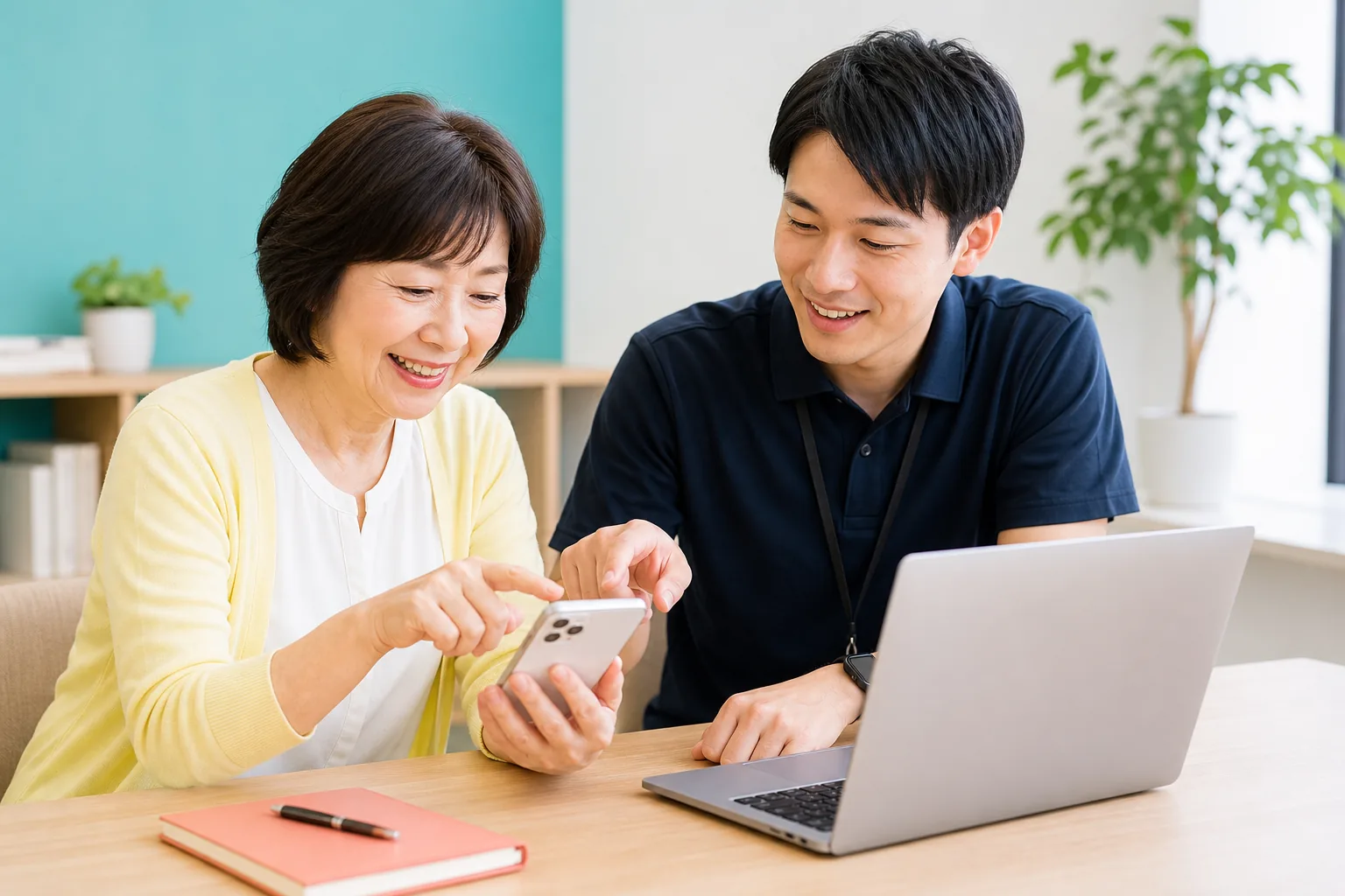 パソコンで学習する受講生